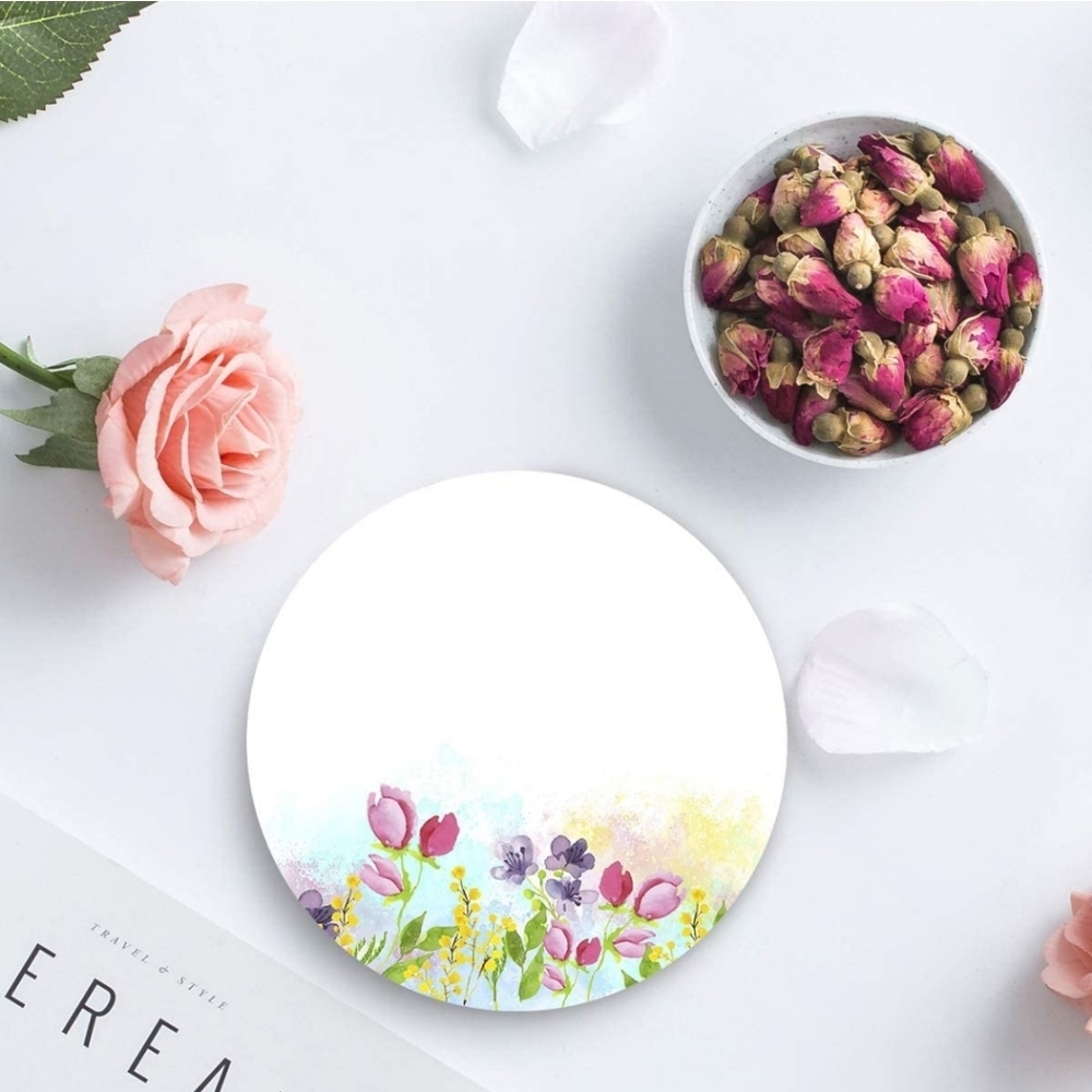 Summer Floral ceramic Coasters for Drinks Set of 8
